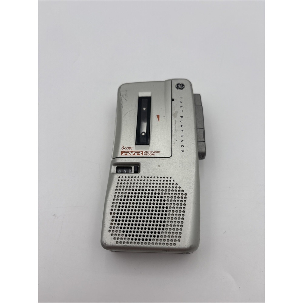 GE 3-5383A Microcassette Recorder AVR Fast Playback Voice Recorder Tested